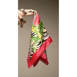 Wild Animals Metallic Scarf Vintage Accessories Made in Italy